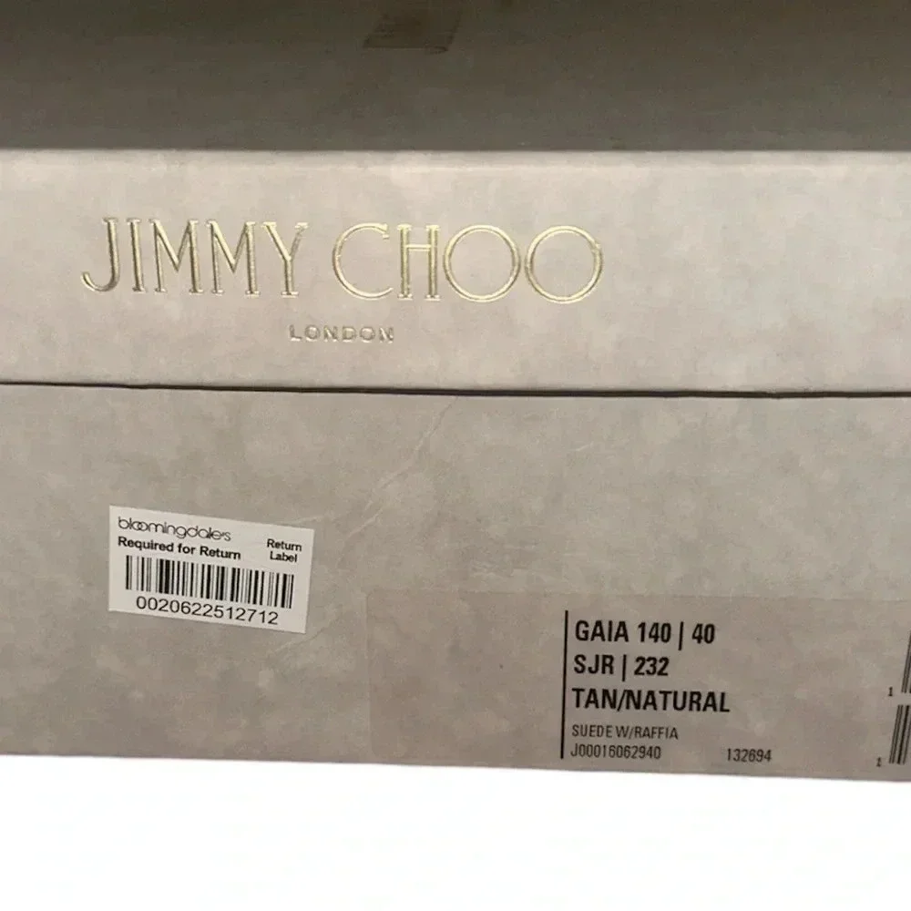 Jimmy Choo Rattan Suede Platform Sandal Sz 40 (US 10)